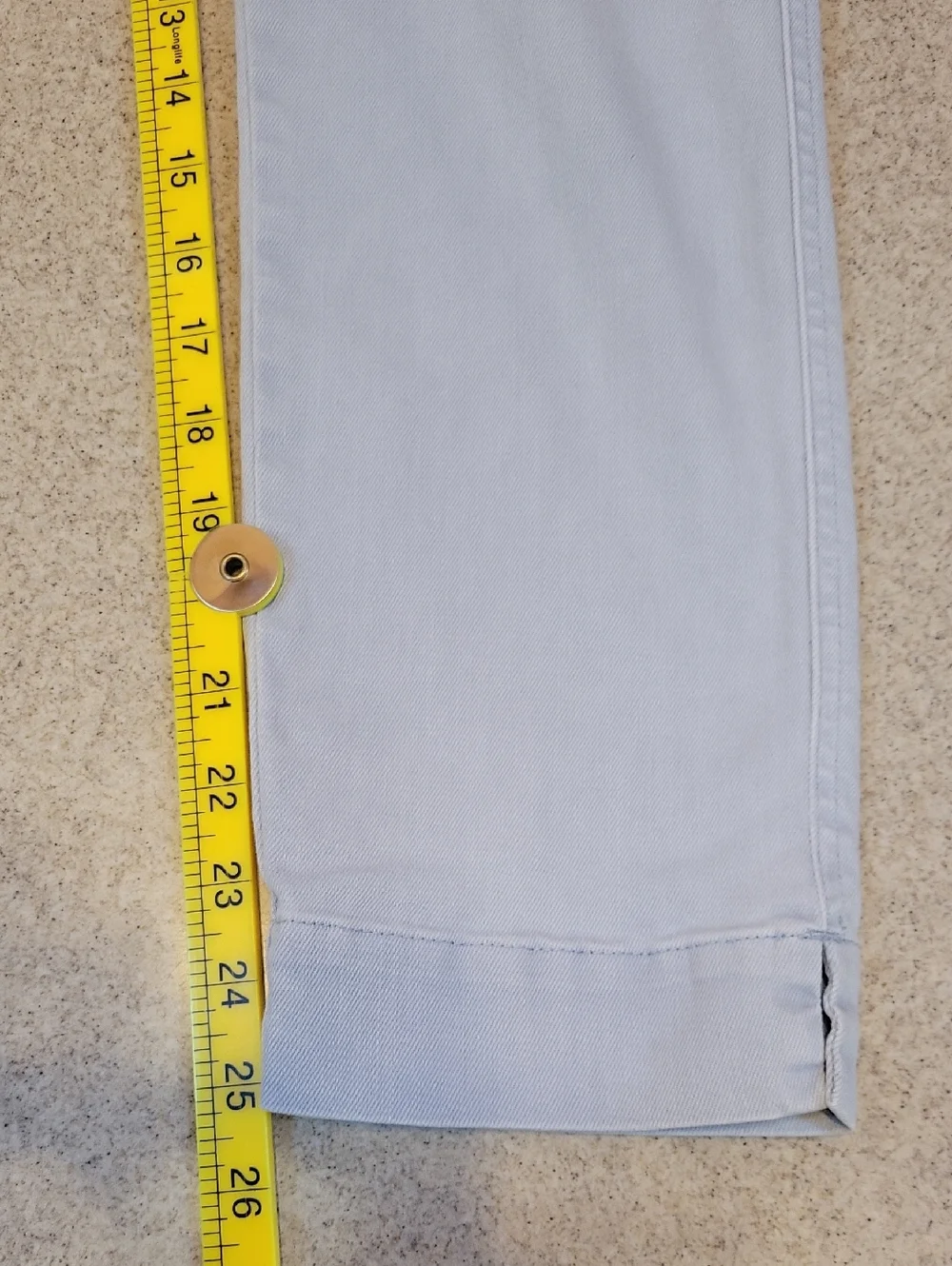 GAP Slim Crop Pants Cerulean Blue Cotton Stretch Size 02